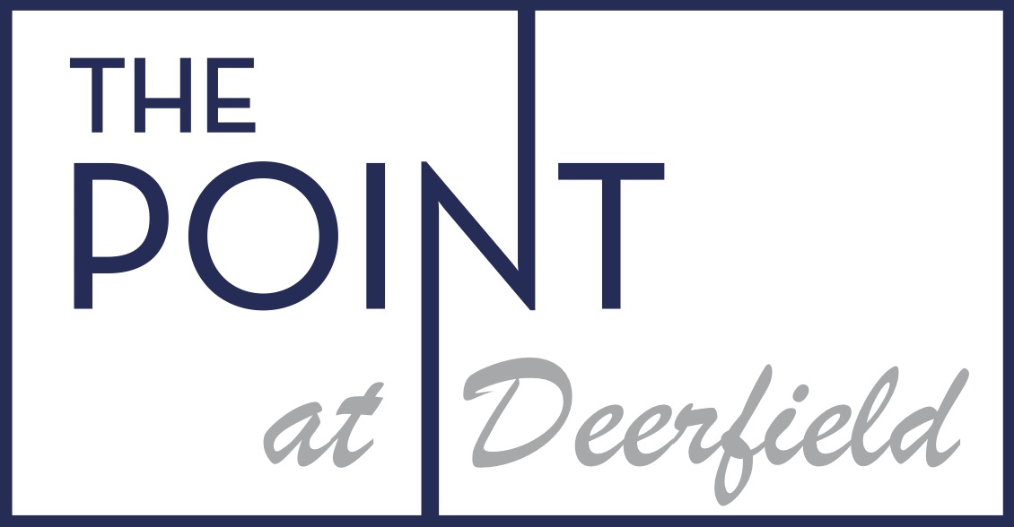 A logo for a place called The Point at Deerfield.